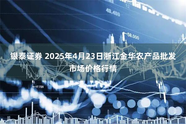 银泰证券 2025年4月23日浙江金华农产品批发市场价格行情