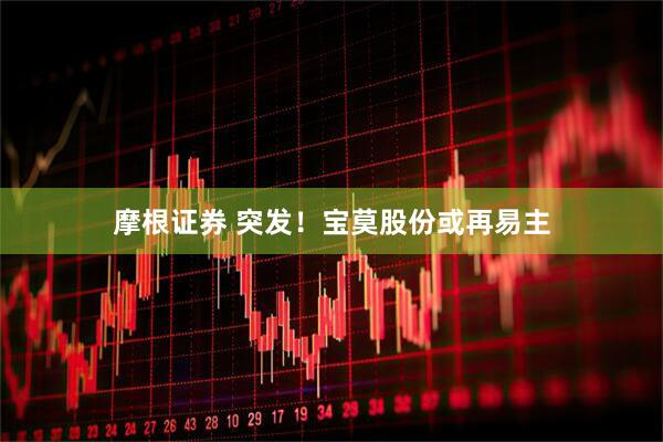 摩根证券 突发！宝莫股份或再易主